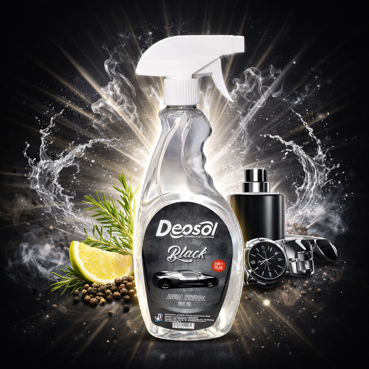 Aromatizante Ambiental Deosol Black 500ml Aire Y Tela