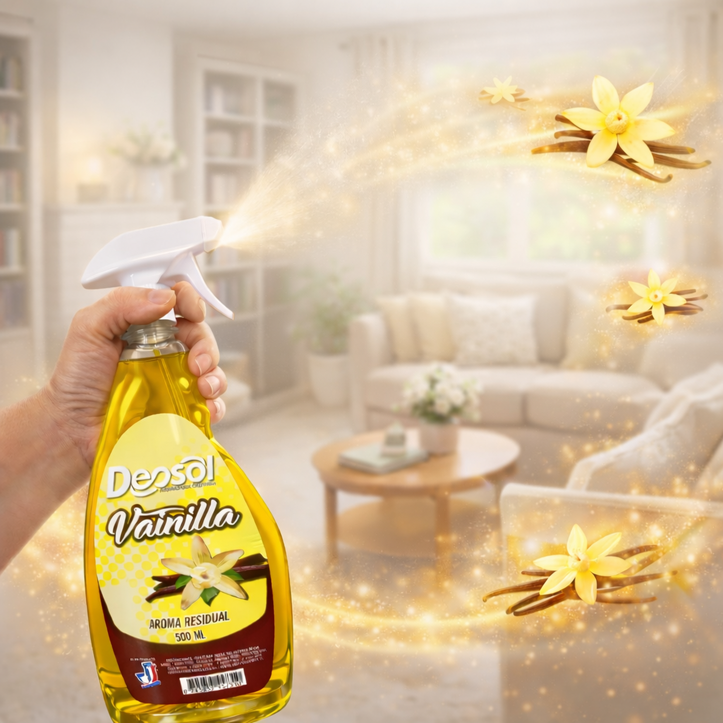 Aromatizante Ambiental Deosol Vainilla 500ml Aire Y Tela