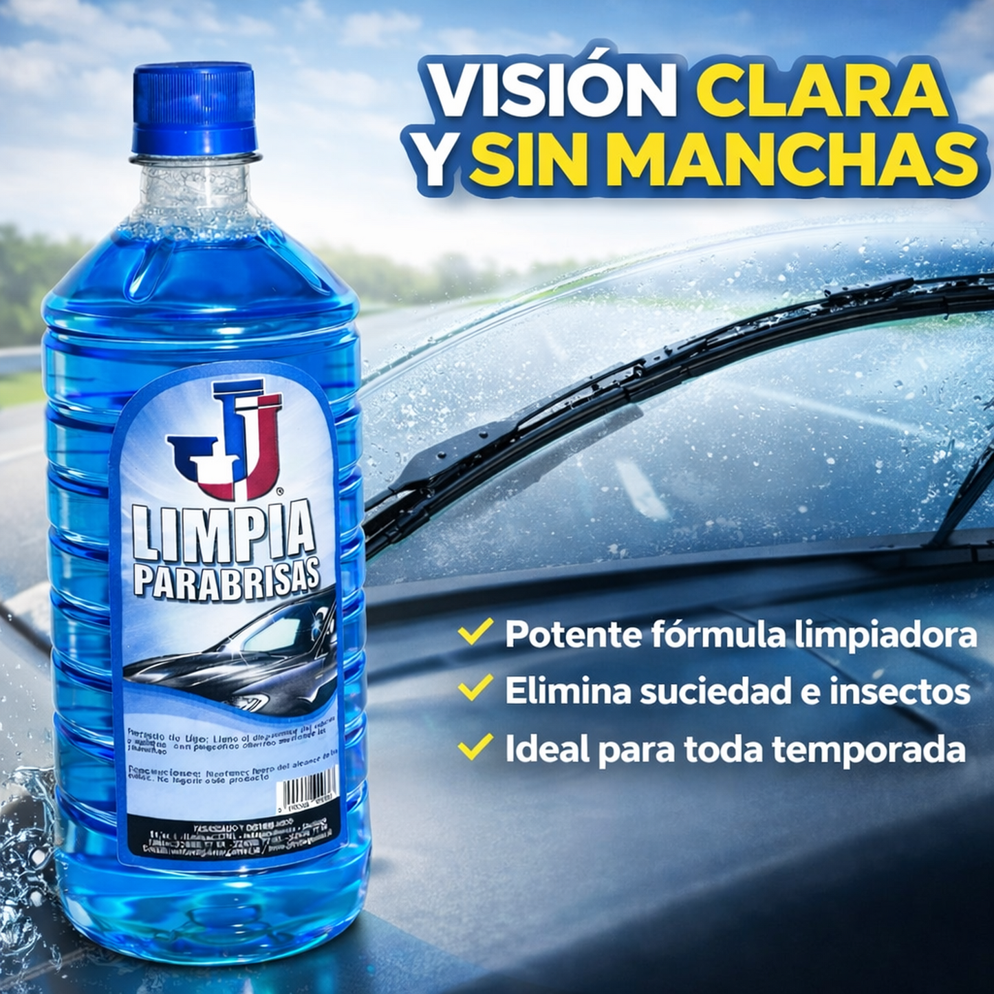 Líquido Limpia Parabrisas Jj - 1 Litro