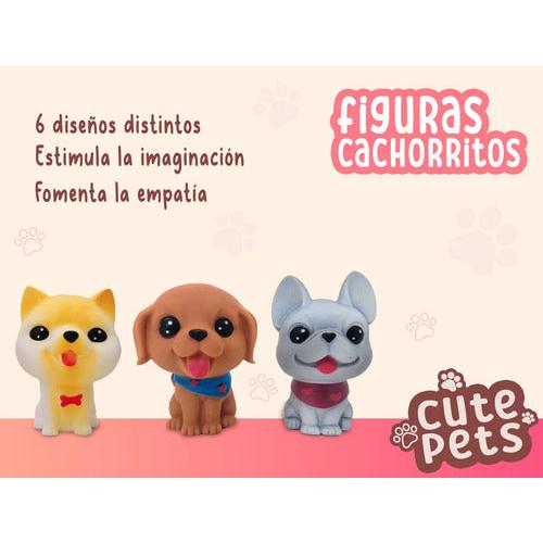 Pack 6 Cachorritos de Juguete PVC – Figuras de Perritos para Niños