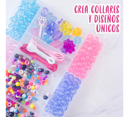 Set Para Hacer Pulseras Cuentas Dijes Bisuteria Niñas
