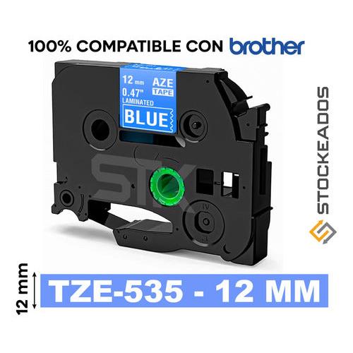 Cinta Tze-535 Brother Alternativa 12mmx8m Azul
