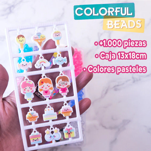 Set de Mostacillas para Hacer Pulseras y Collares 1100 Piezas – Kit Manualidades Niñas
