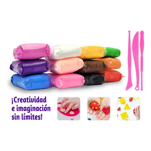 Arcillas Masas Mágicas 12 Colores + Herramientas Moldeado