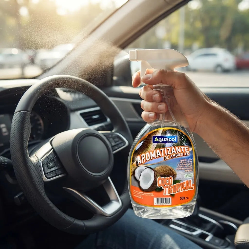Aromatizante Aguacol Coco Tropical 550 cc para Auto y Hogar