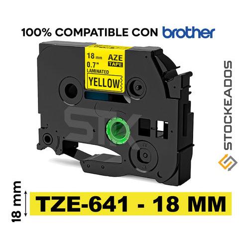 Cinta Tze-641 Brother Alternativa 18mmx8m Amarilla