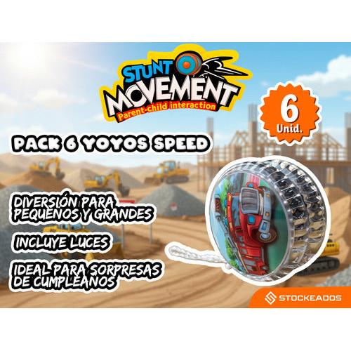 Pack 6 Yoyos con Luces para Niños – Juguetes para Cumpleaños y Piñatas