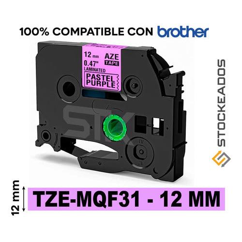 Cinta Tze-MQF31 Brother Alternativa 12mmx8m Lila