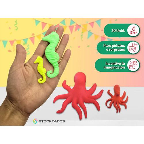 Pack 30 Crecencios de Mar Juguete Sorpresa para Cumpleaños y Piñatas