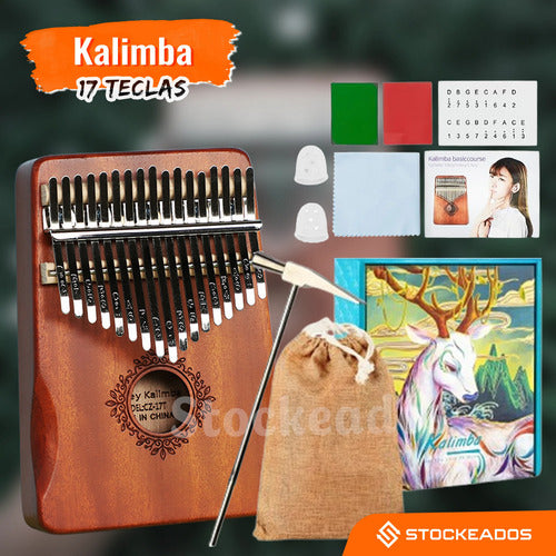 Kalimba Xilófono 17 Teclas Diatónicas Con Estuche Accesorios