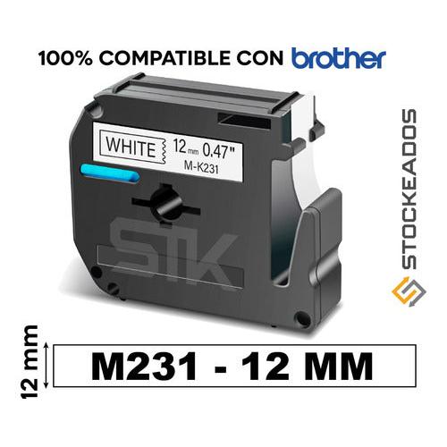 Cinta M-231 Alternativa Para Rotuladora Brother 12mm X 8m
