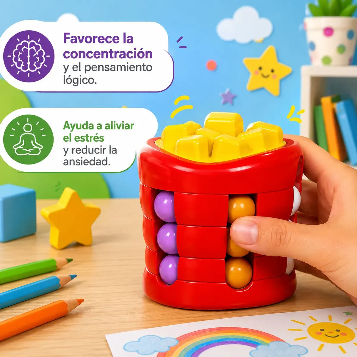 Juguete Sensorial Papas Fritas Spinner Puzzle Antiestres Papas Fritas