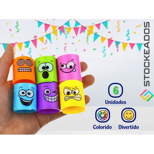 Pack 6 Resortes 3.5 Cm - Juguete Sorpresa Cumpleaños