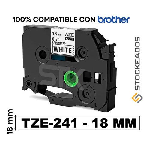 Cinta Tze-241 Brother Alternativa 18mmx8m Blanca