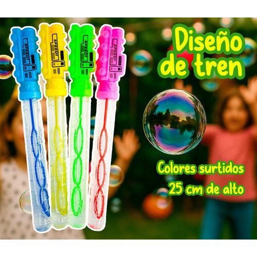 Pack 12 Burbujas Vara 25cm Para Niños Diseños Cumpleaños