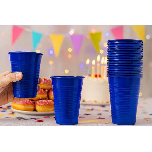 Pack 50 Vasos Plásticos Cumpleaños Color Azul 200ml