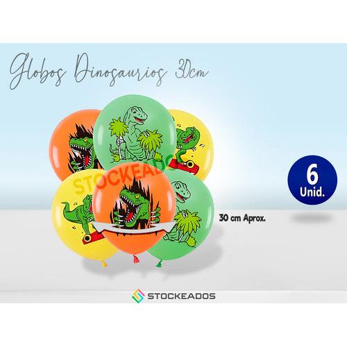 Pack 6 Globos Dinosaurios Grandes Cumpleaños