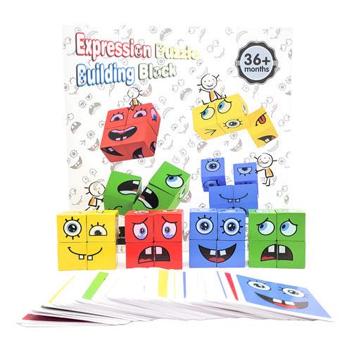 Juego De Puzzle Emociones En Caja Cubos Didácticos