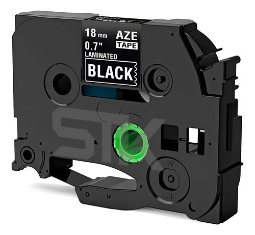 Cinta Tze-345 Brother Alternativa 18mmx8m Negra