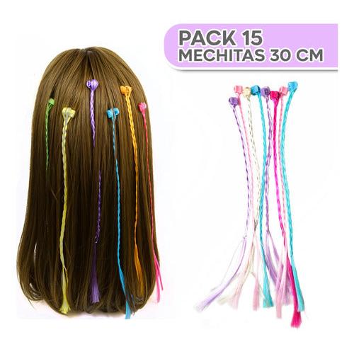 Pack 15 Trencitas de Colores Pastel para Niñas con Pinche – Sorpresas Cumpleaños