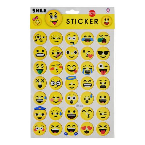Pack 270 Stickers Emojis Infantiles – 6 Láminas Adhesivas Surtidas