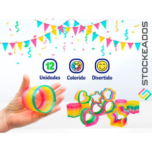 Pack 12 Resorte 5.5 Cm - Juguete Sorpresa De Cumpleaños