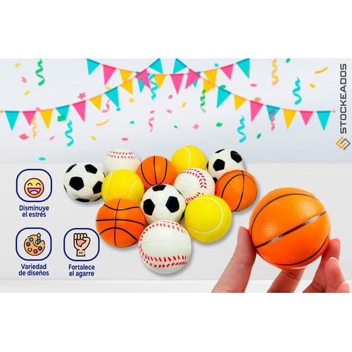 Pack 6 Pelotas Antiestrés - Juguete Sorpresa Relajación