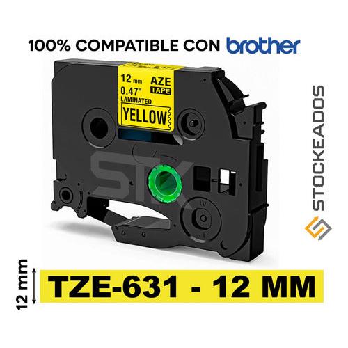 Cinta Tze-631 Brother Alternativa 12mmx8m Amarilla