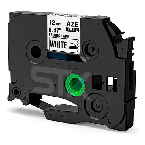 Cinta Tze-fa231 Termotransferible 12mmx3m Blanca Letra Negra