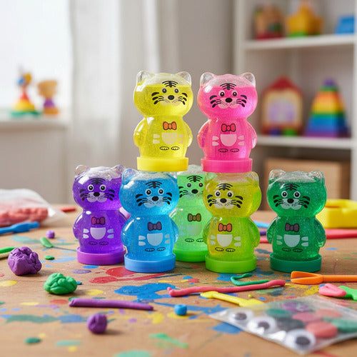 Pack 24 Slime Diseño Tigre Colores Surtidos Juguete Niños