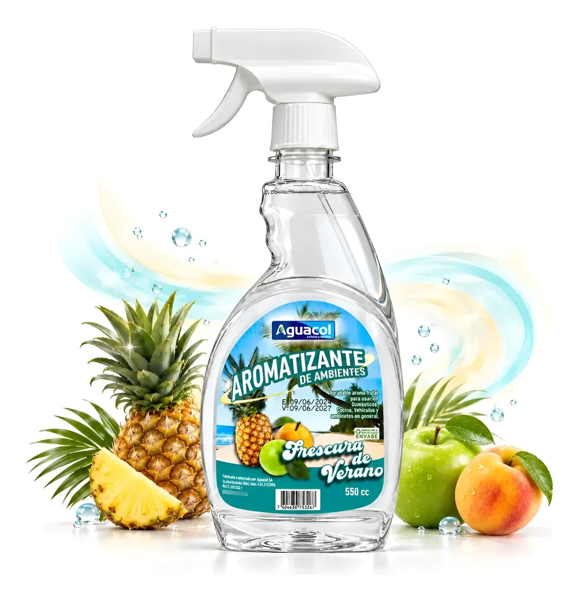 Aromatizante De Auto Ambientes Aguacol Frescura De Verano Verde Frescura De Verano