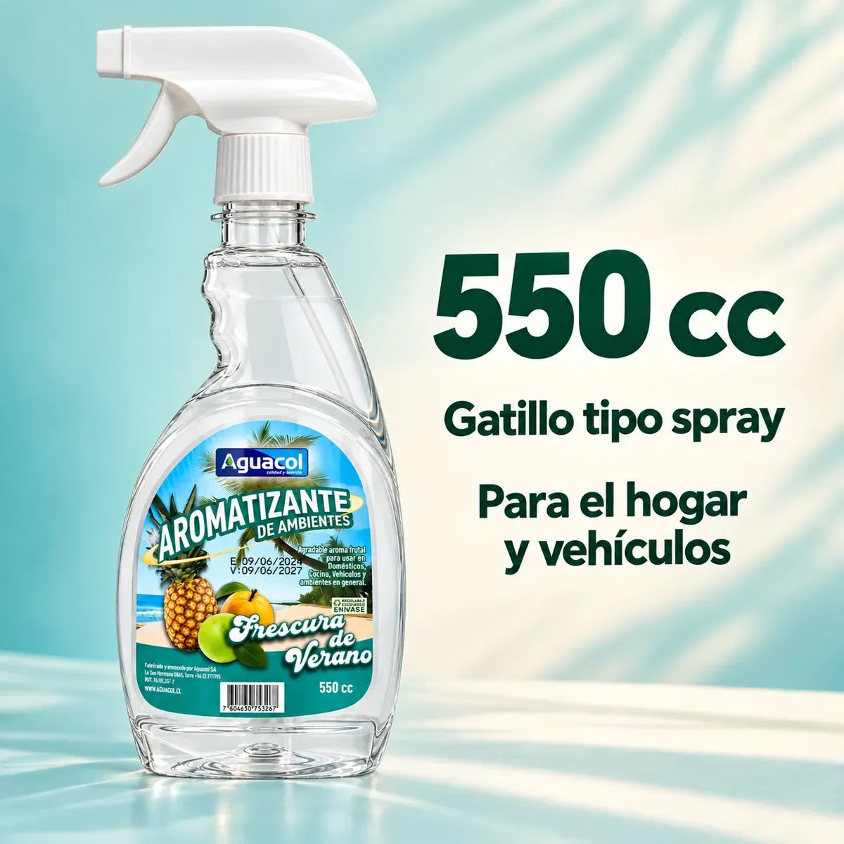 Aromatizante Aguacol Frescura de Verano 550 cc Spray