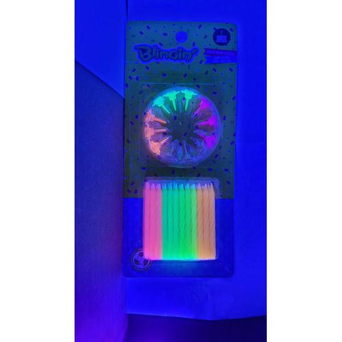 Pack 24 Velas Neón Fluorescentes para Torta – Brillan en la Oscuridad