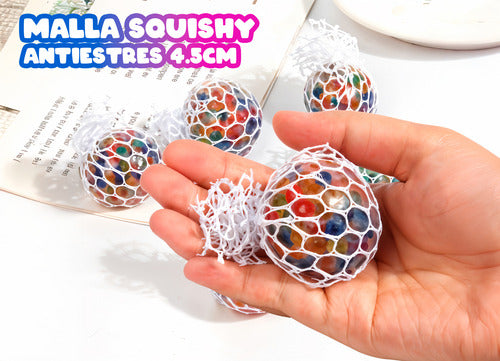 Pack 12 Squishy Malla 4.5 Cms - Juguete Sorpresa Cumpleaños