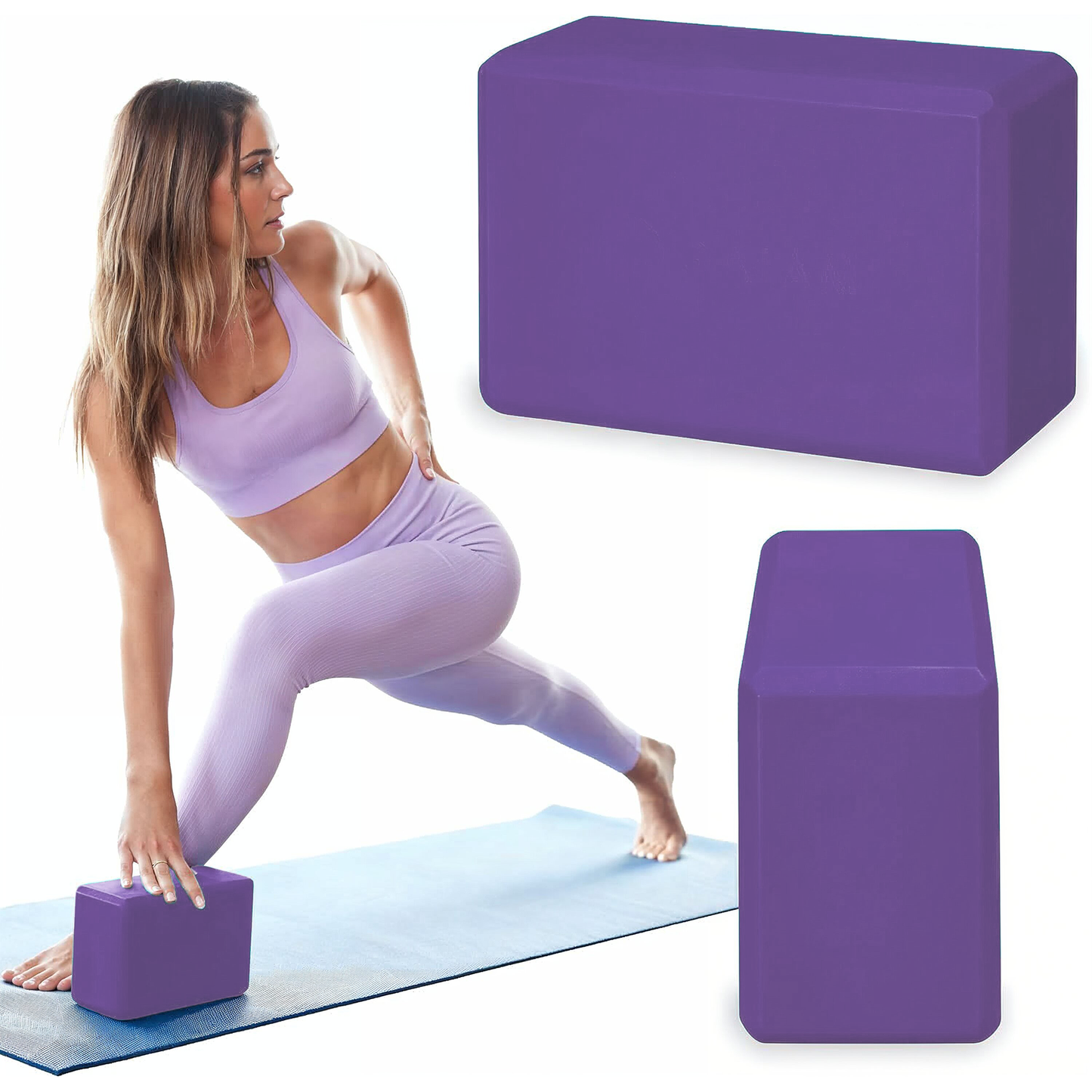 Ladrillo Bloque Yoga Goma Eva Pilates Fitness Colores