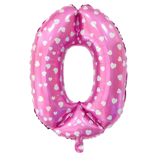 Globo Numero 0 Fucsia 53cm