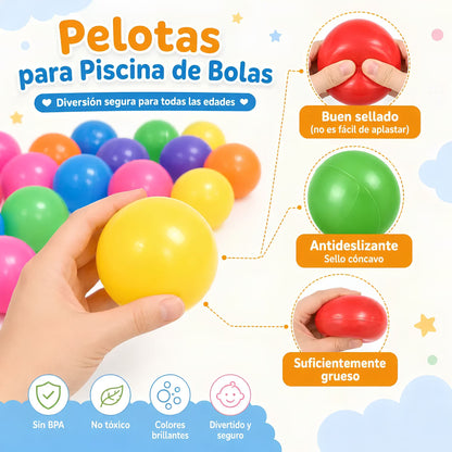 Pelotas plásticas suaves y livianas para piscina infantil