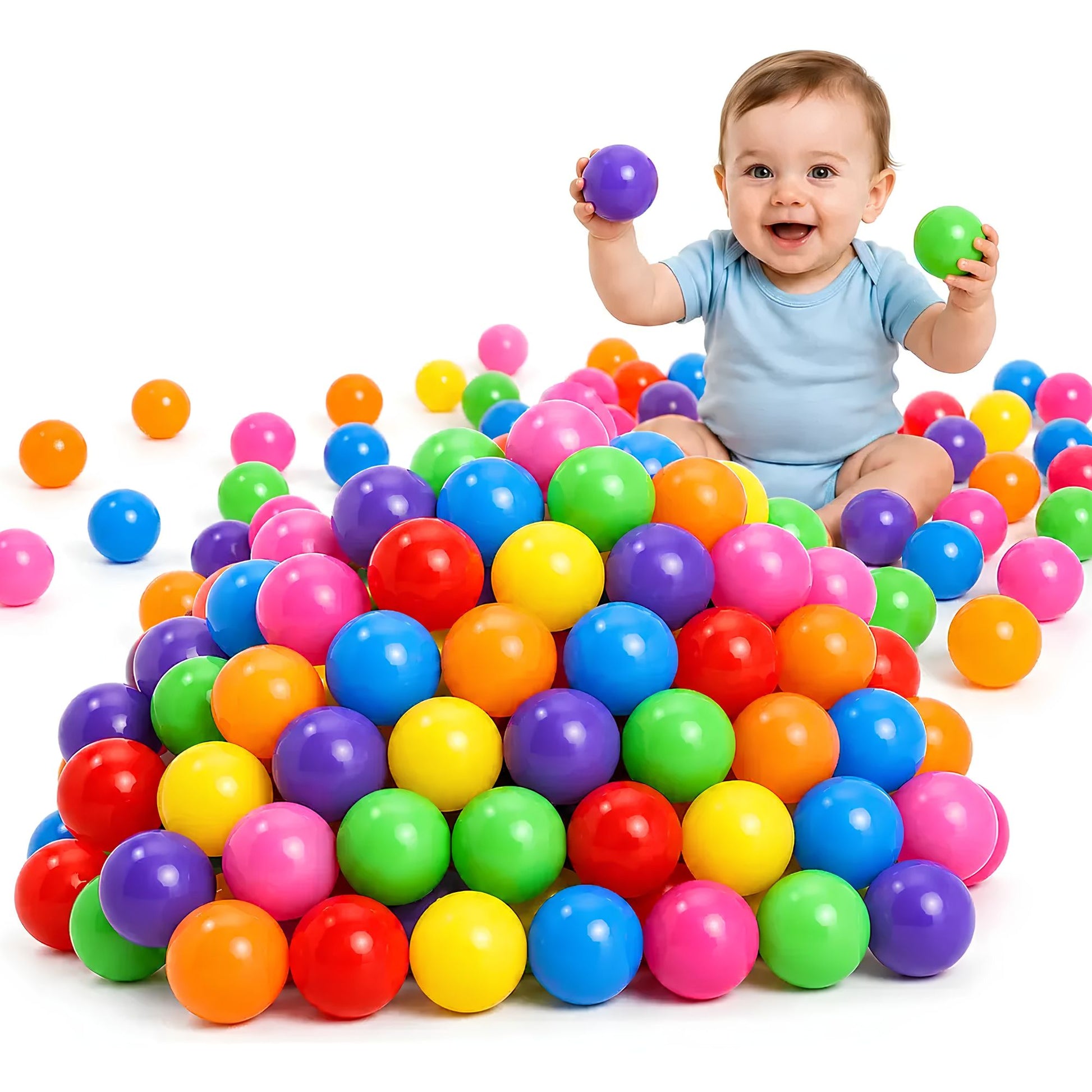 Pack de 100 pelotas para piscina infantil de 5,5 cm en colores surtidos