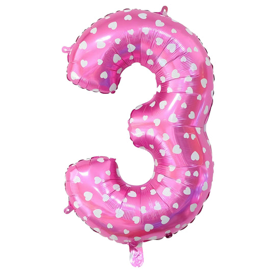 Globo Numero 3 Fucsia 53cm