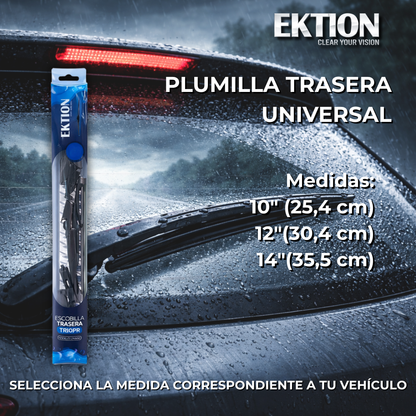 Plumilla Trasera Limpiaparabrisas 10 A 14 Pulgadas Ektion