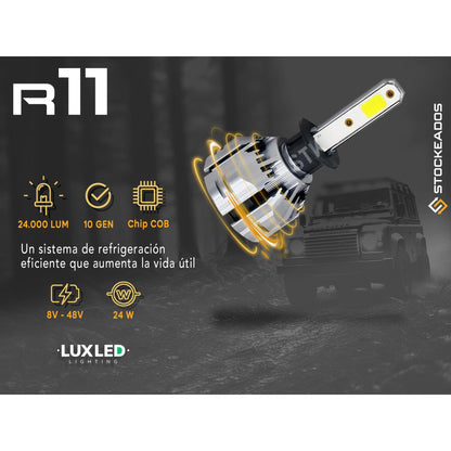 Kit Turbo Led R11 H1 H3 H4 H7 H11 H13 H27 9005 9006 24000lm