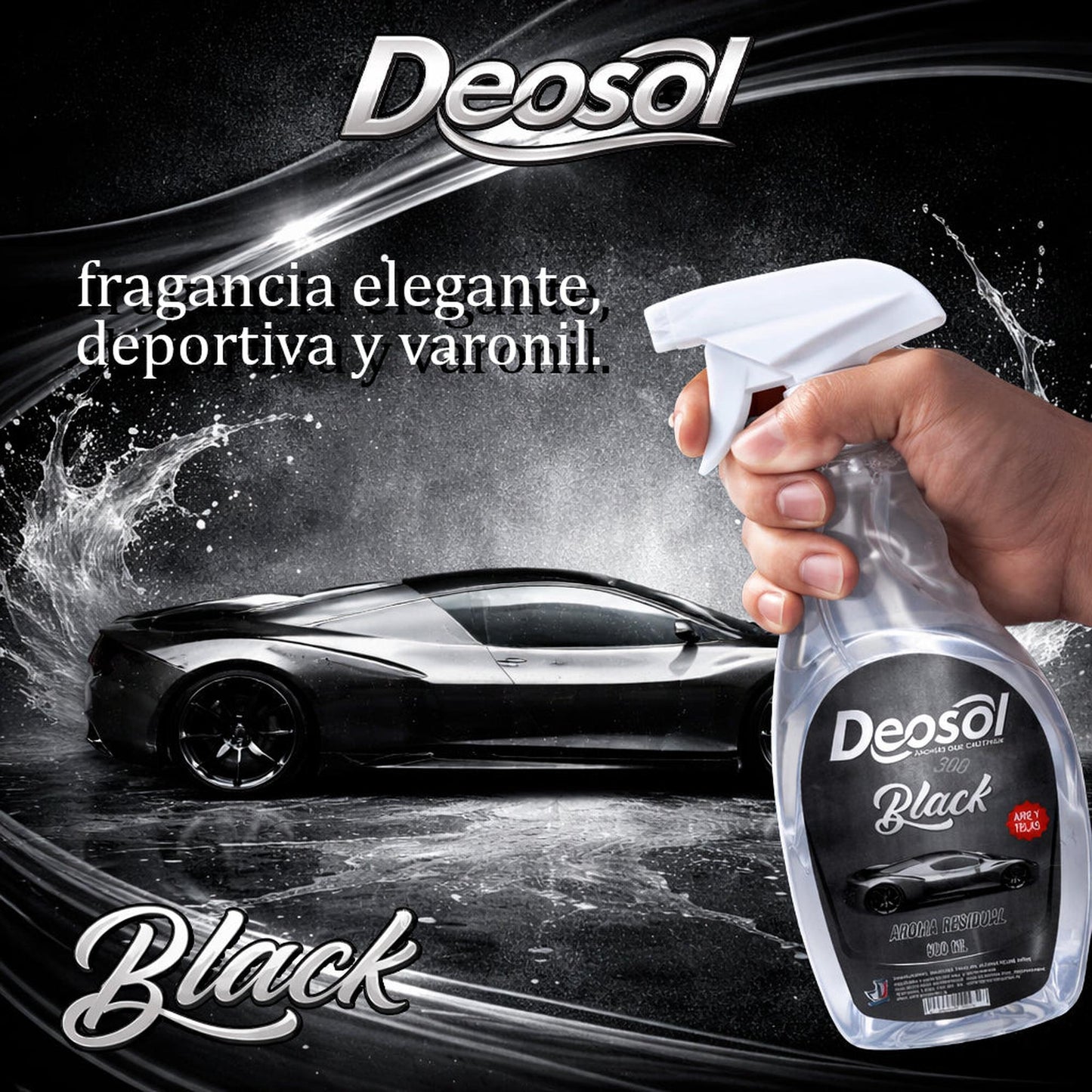 Aromatizante Ambiental Deosol Black 500ml Aire Y Tela