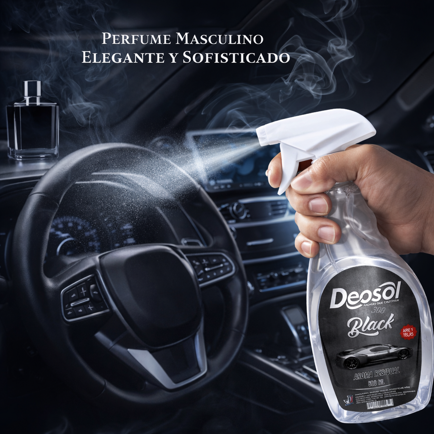 Aromatizante Ambiental Deosol Black 500ml Aire Y Tela