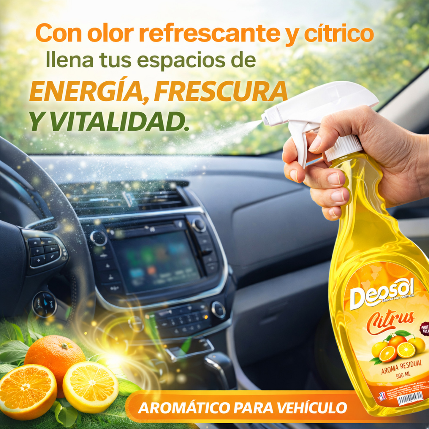 Aromatizante Ambiental Deosol Citrus 500ml Aire Y Tela