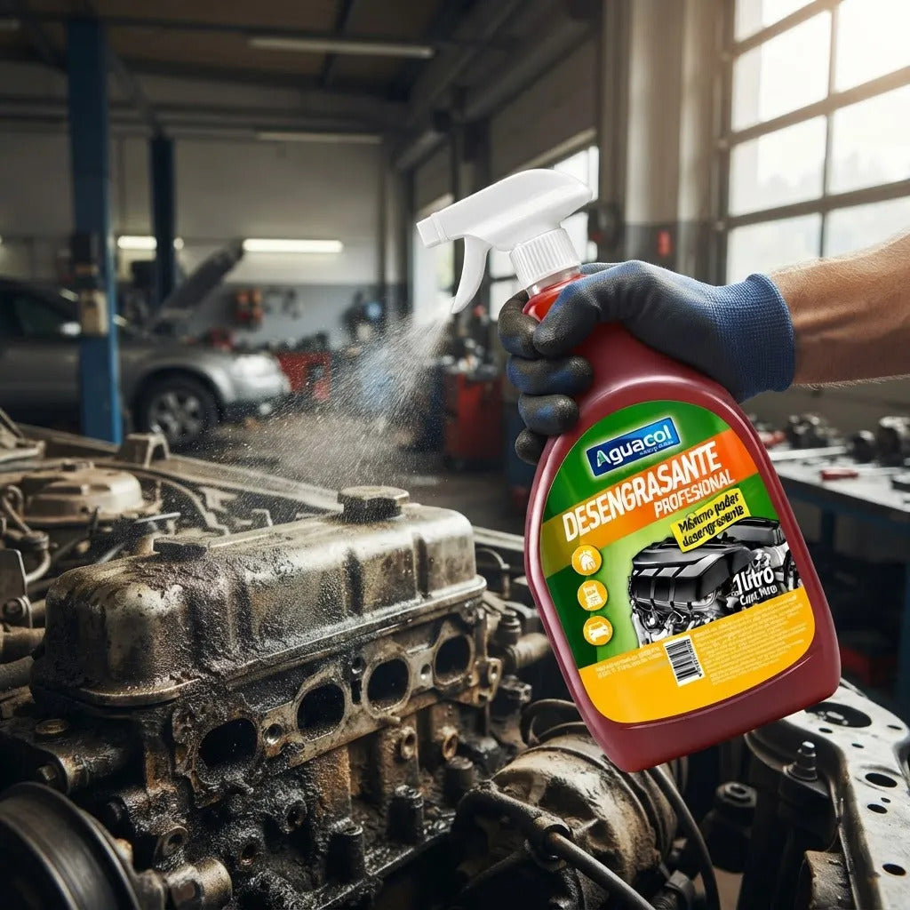 Desengrasante Motor Profesional Aguacol 1 Litro con Gatillo