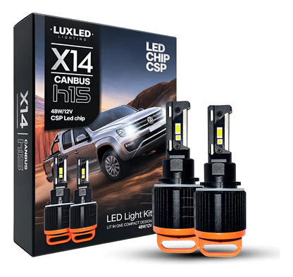 Kit Ampolletas Led X14 Canbus H15 48w Csp Led Chip H15