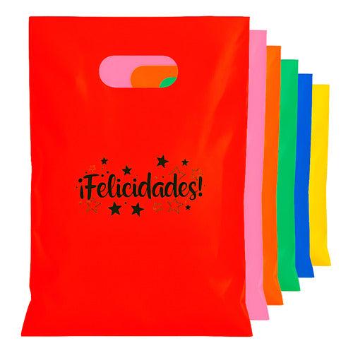 Pack 50 Bolsas De Cumpleaños Felicidades 20x30 Cm