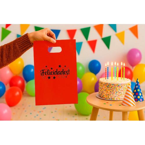 Pack 50 Bolsas De Cumpleaños Felicidades 20x30 Cm