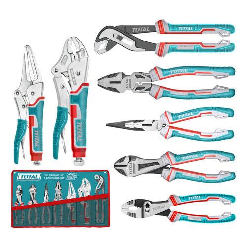 Set De 7 Alicates Marca Total Tos23055