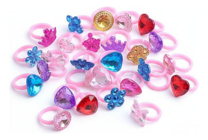36 Unidades Anillos Diseños Surtidos Joyería Para Niñas